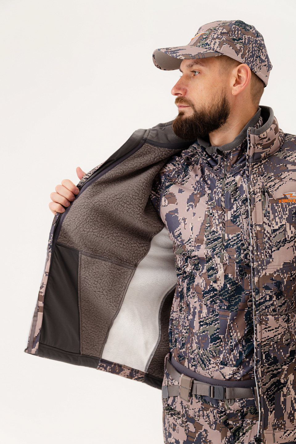 Куртка флисовая JACKET Camo Gray